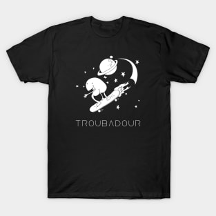 Troubadour skateboard to the moon T-Shirt